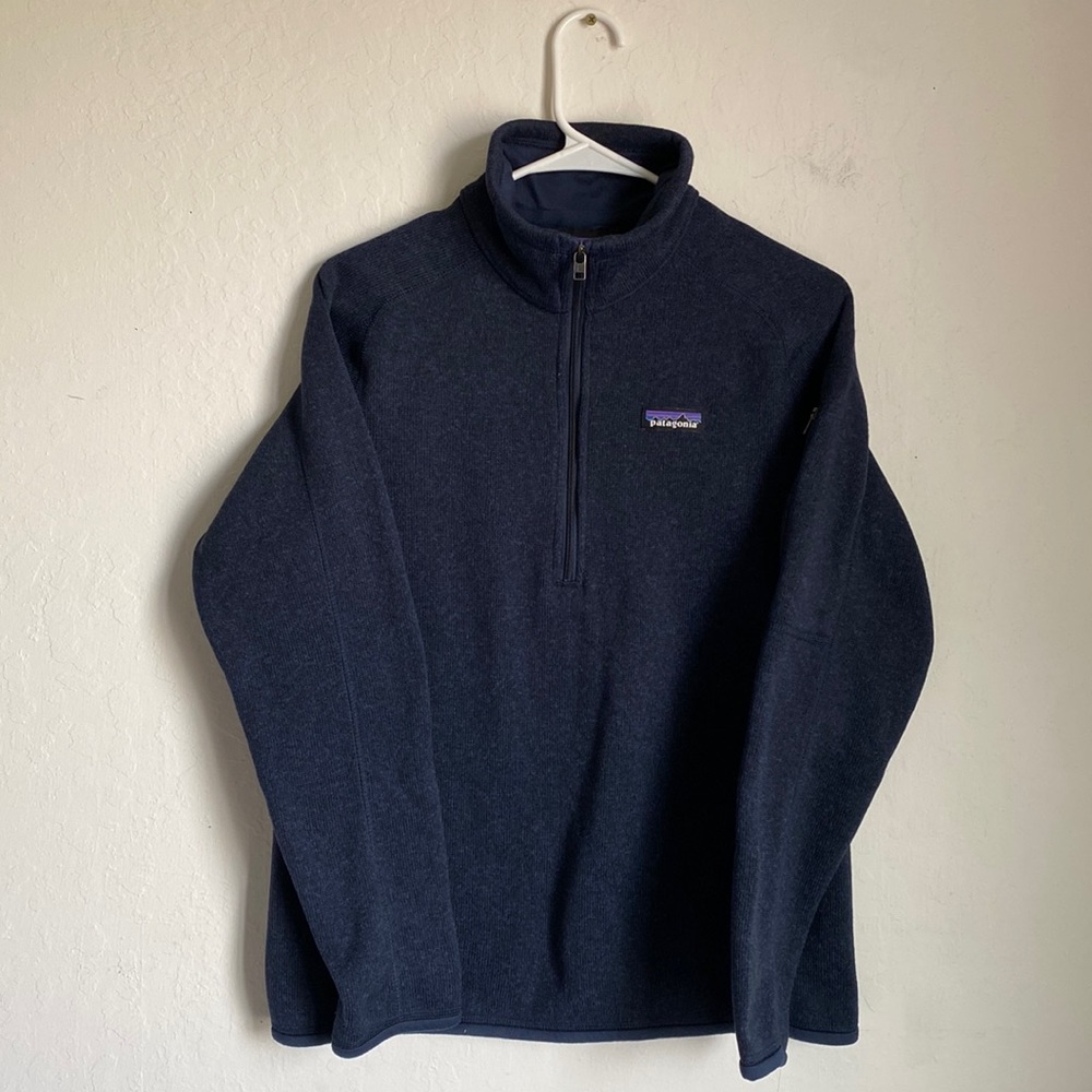 Patagonia Women’s Small Blue Fleece Knitted Quarter Zip Up Jacket